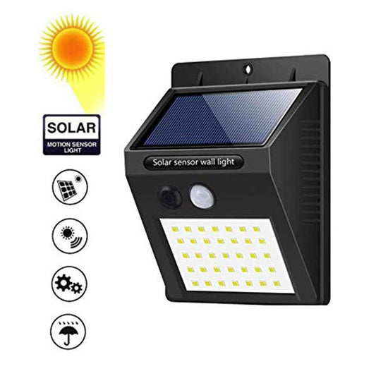Solar Security Led Night Light For Home Outdoor garden Wall (Black) (20-led Lights)