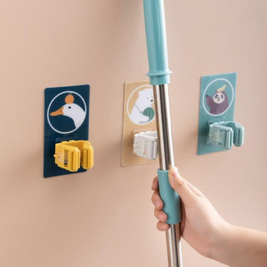 Magic Sticker Self Adhesive Mop And Broom Holder (6pc Pack)