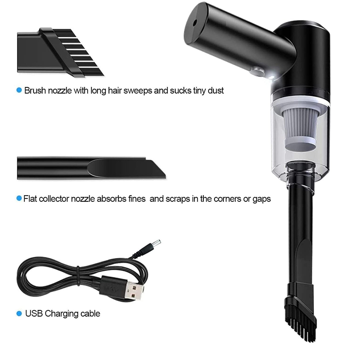 120W High-Power Handheld Wireless Vacuum Cleaner Home and Car Dual-use Portable USB Rechargeable