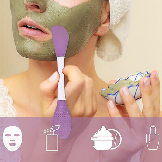 Double-headed Silicone Mask Brush For Face Cleansing and Applying Mud Mask