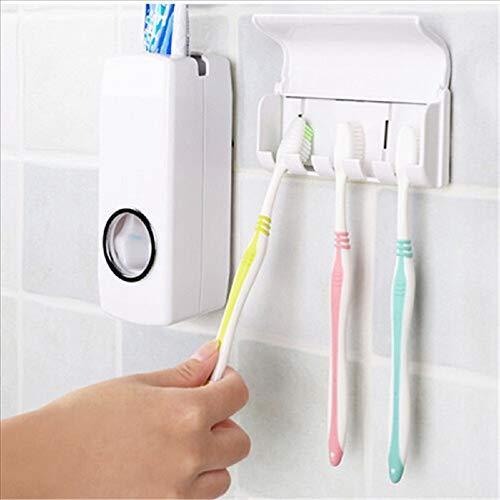 Toothpaste Dispenser With Tooth Brush Holder