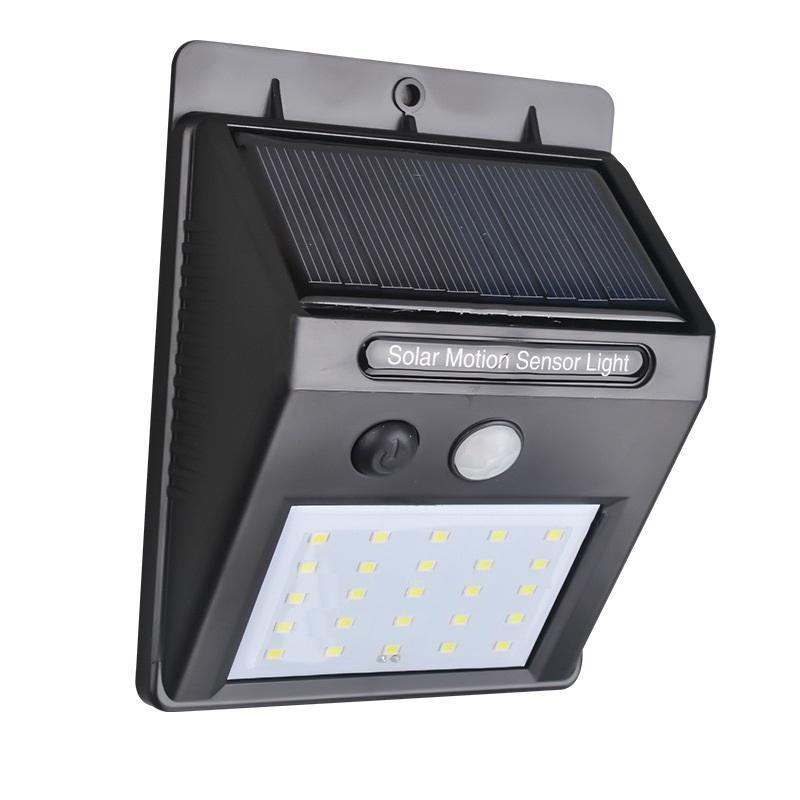 Solar Security Led Night Light For Home Outdoor garden Wall (Black) (20-led Lights)