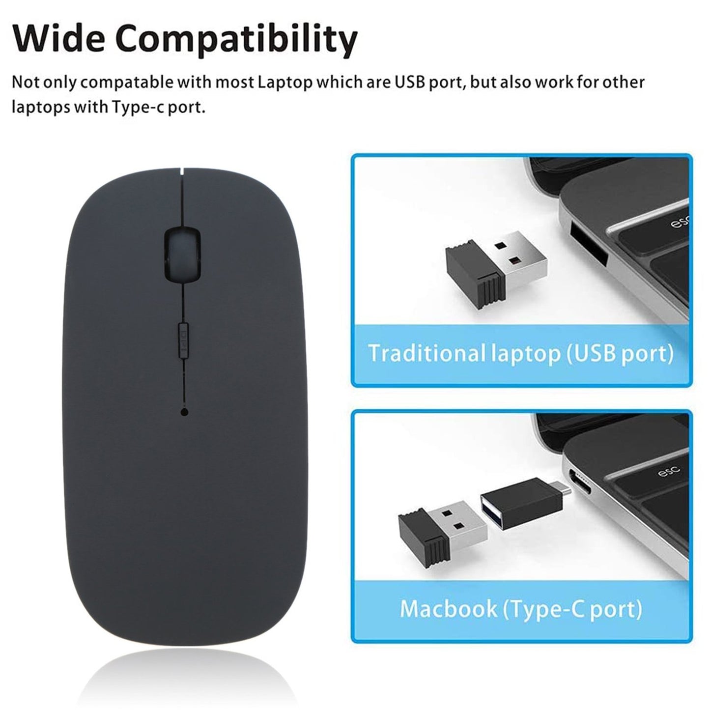 Wireless Mouse For Laptop, pc, mac, ipad, Computer