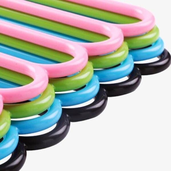5 In 1 Multipurpose Plastic Hanger Assorted (5pc Set)