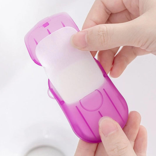 Portable Easy Carry Travel Paper Soap Sheet With Mini Box (3Pc Set)