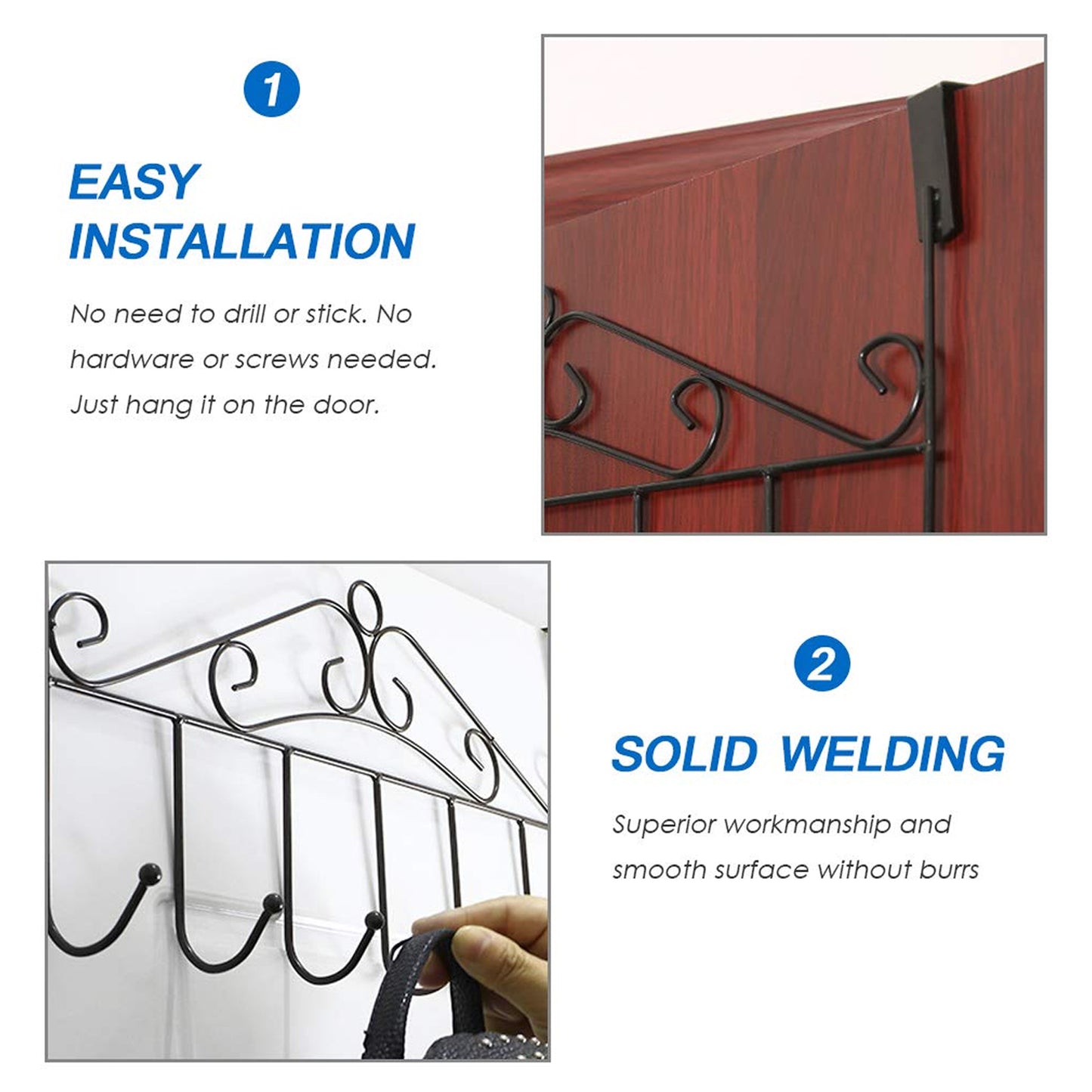 Door Hanger Rack 7 Hooks Decorative Orgnazier