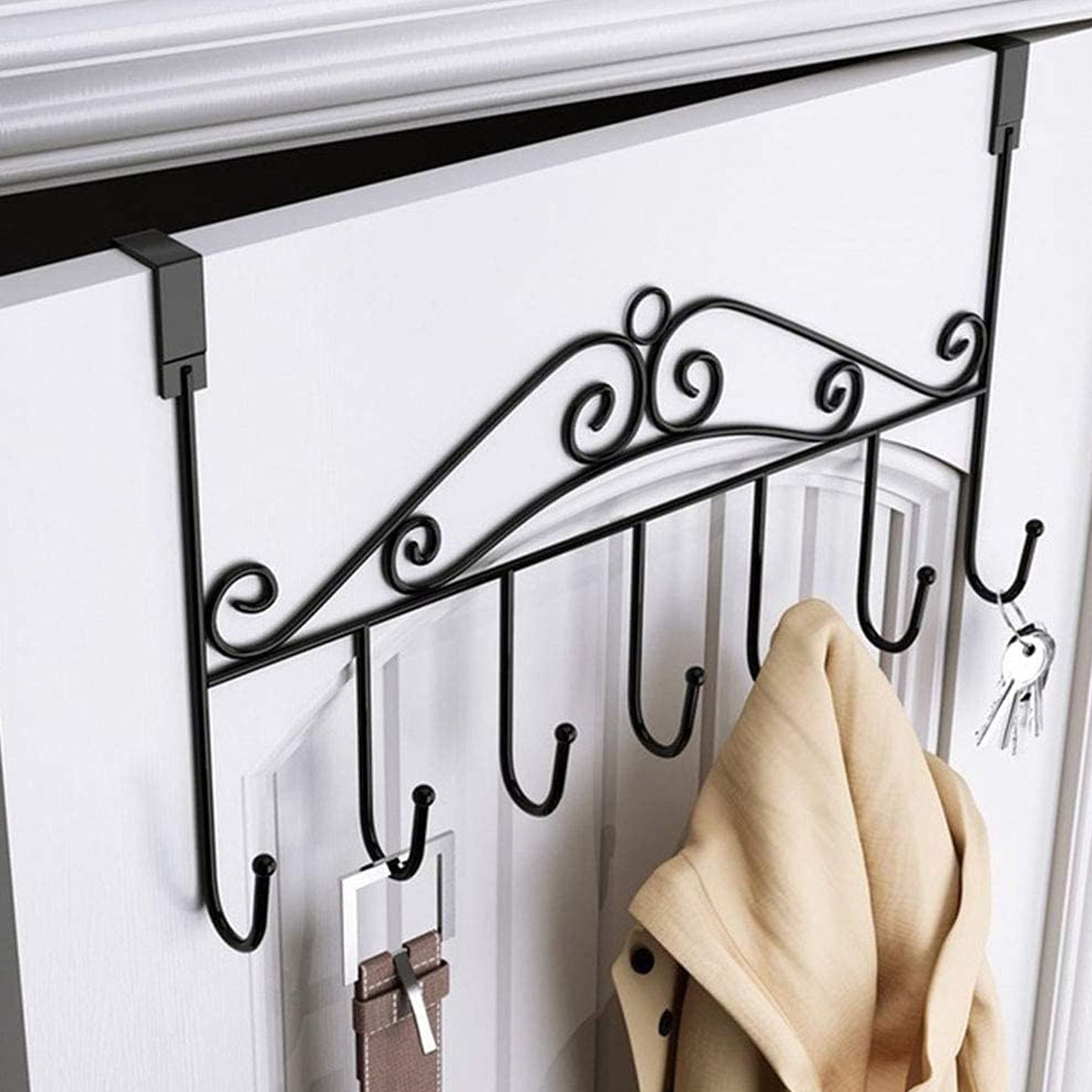 Door Hanger Rack 7 Hooks Decorative Orgnazier