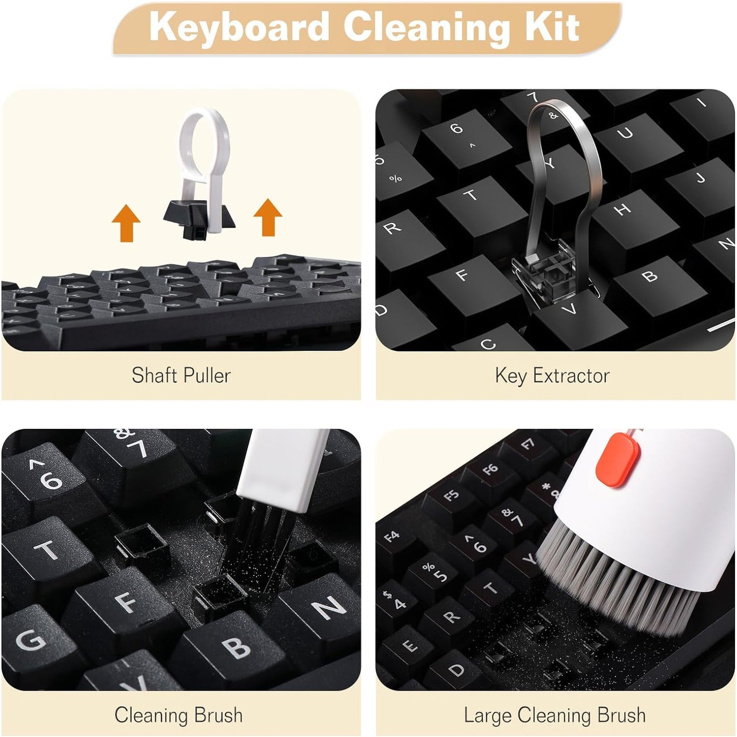 20-in-1 Keyboard Cleaner Kit, Phone Screen, Cleaning Kit with Electronic Cleaning Brush Spray for AirPods Pro, iPad, iPhone Pro, Camera, Computer Cleaning
