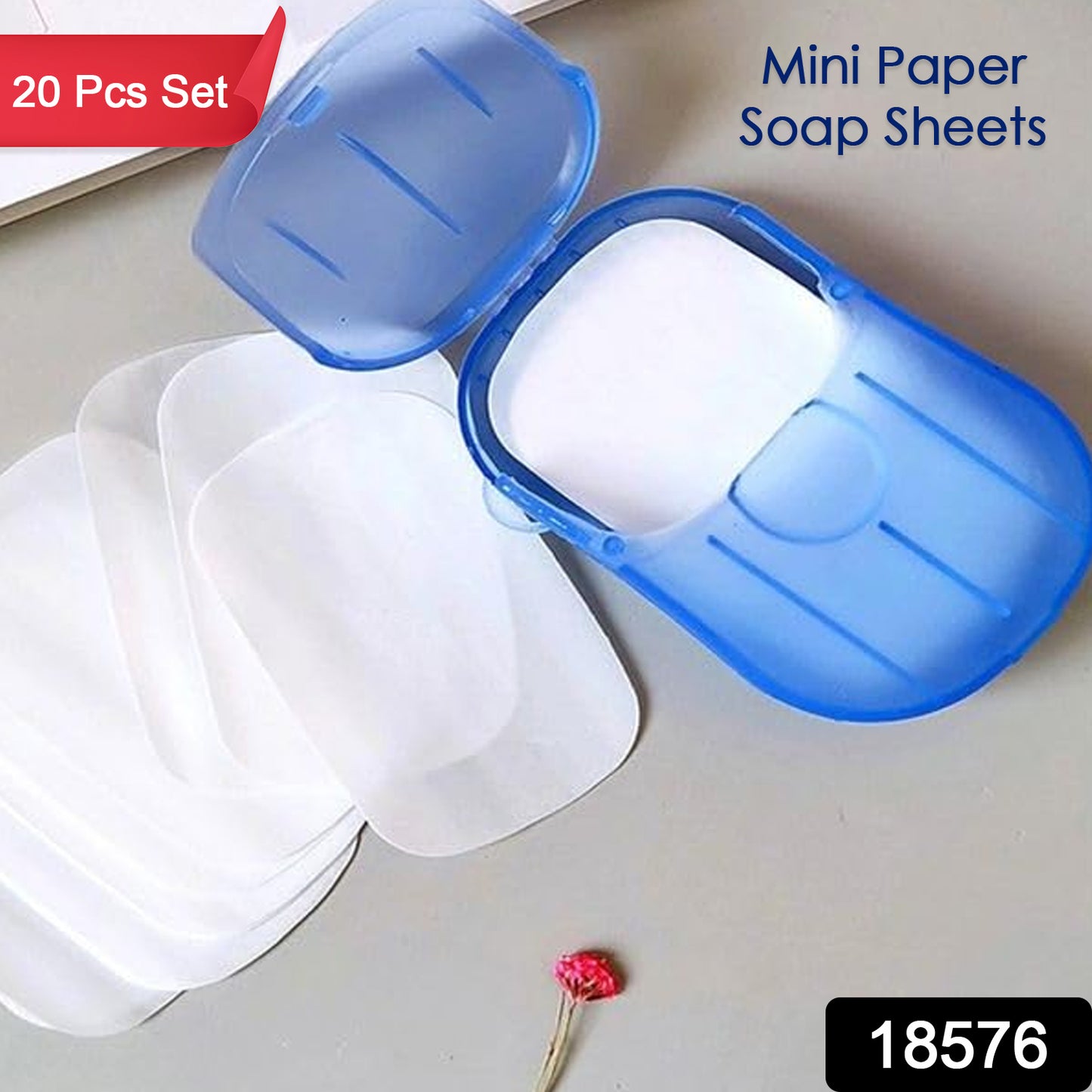Portable Easy Carry Travel Paper Soap Sheet With Mini Box (3Pc Set)