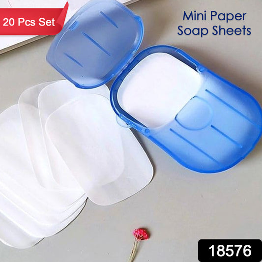 Portable Easy Carry Travel Paper Soap Sheet With Mini Box (3Pc Set)