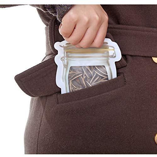 0855 Plastics Transparent Jar Shaped Stand-up Pouch With Zipper ( 2 Pc Set)