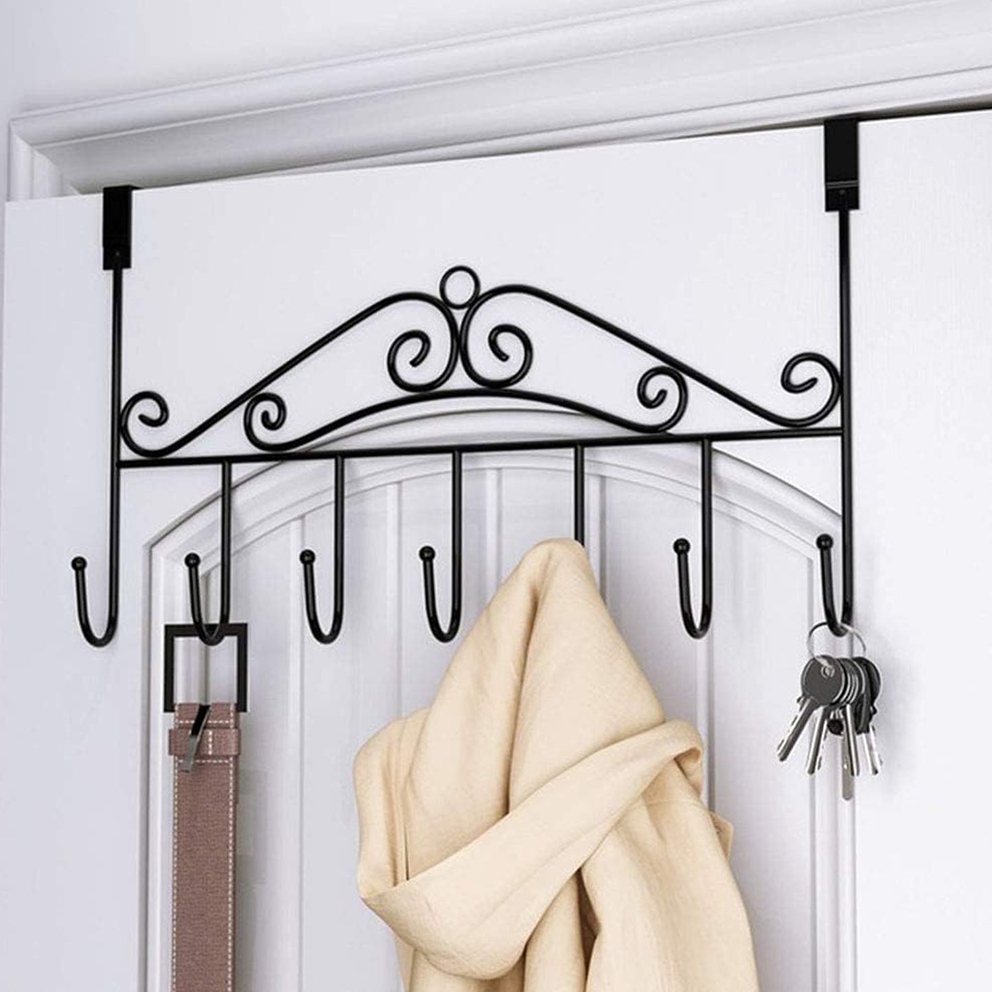 Door Hanger Rack 7 Hooks Decorative Orgnazier