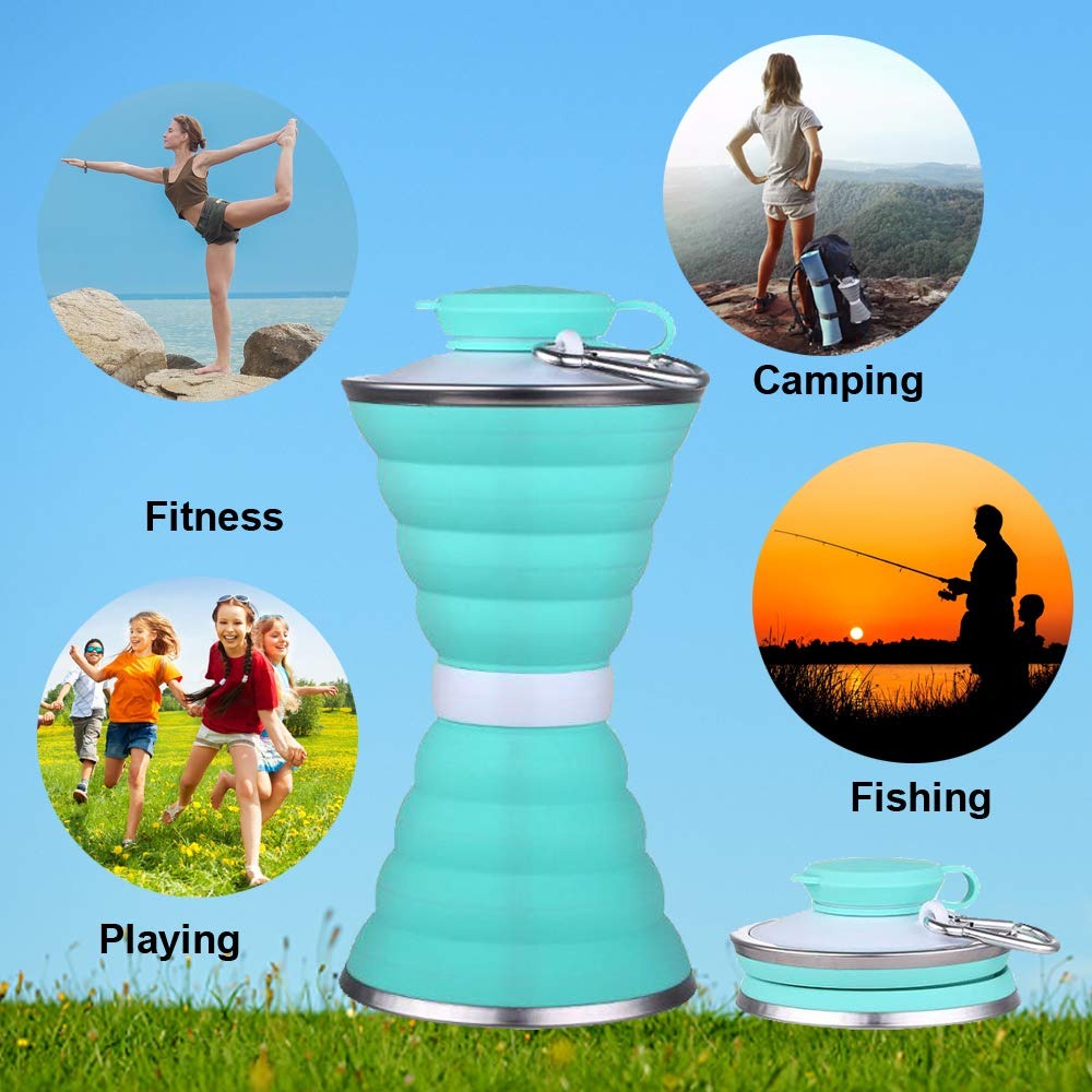 Collapsible Silicone Travel Water Bottle – BPA-Free, Leak-Proof & Lightweight (1385)