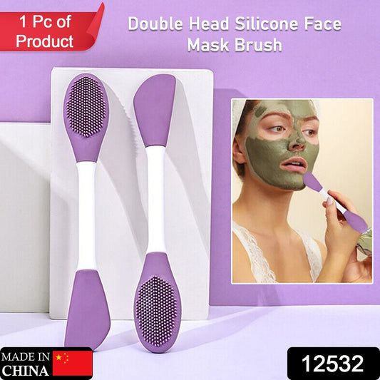Double-headed Silicone Mask Brush For Face Cleansing and Applying Mud Mask