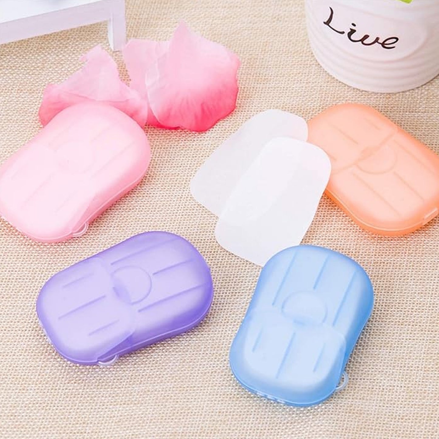 Portable Easy Carry Travel Paper Soap Sheet With Mini Box (3Pc Set)