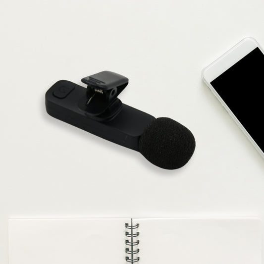 Intelligent Noise Cancelling Live Streaming Clip On Microphone For Type-c  & iphone With Charging, Mini Wireless Lapel Collar Microphone