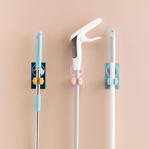 Magic Sticker Self Adhesive Mop And Broom Holder (6pc Pack)