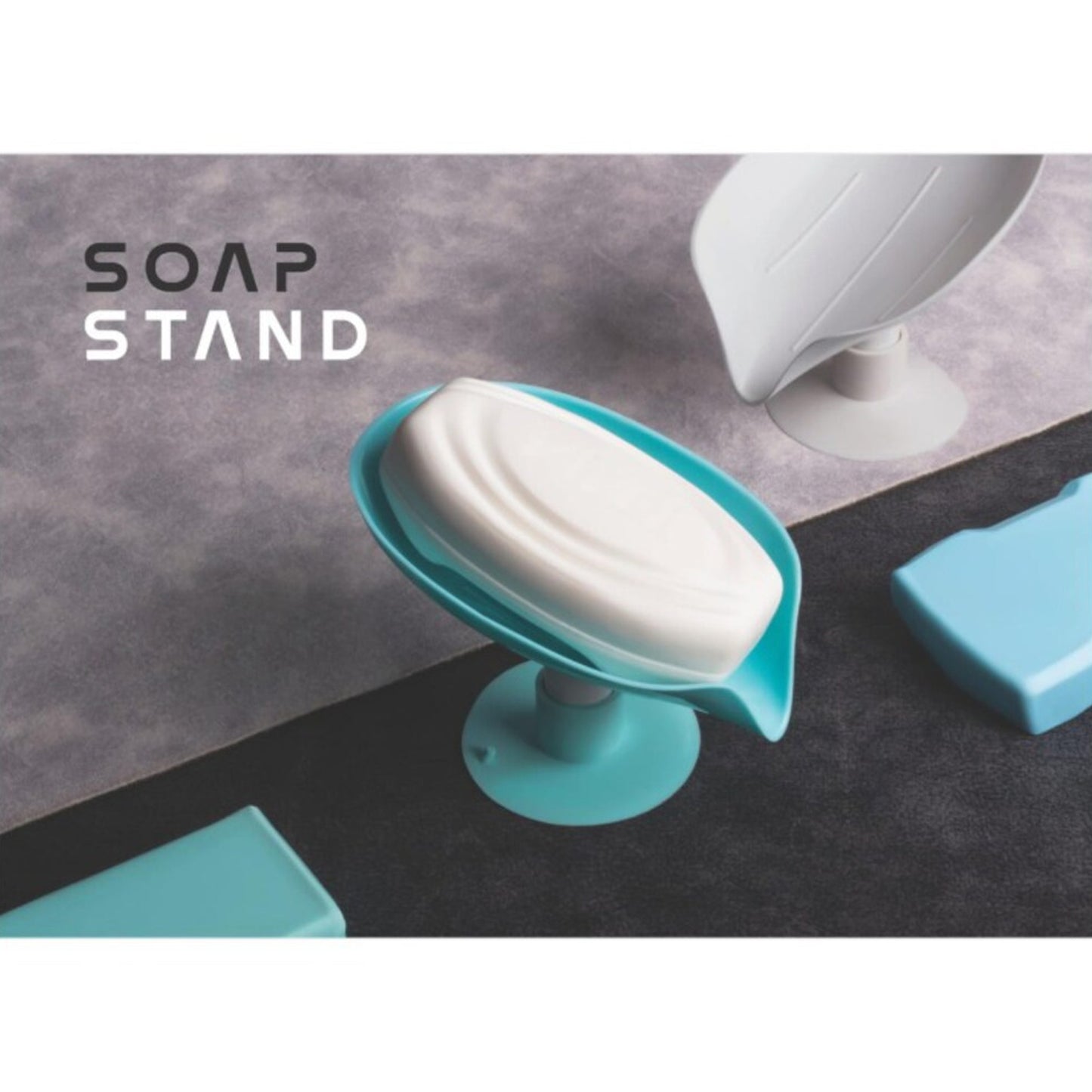Self Draining Soap Dish Holder Soap Box (3 Pc Set)