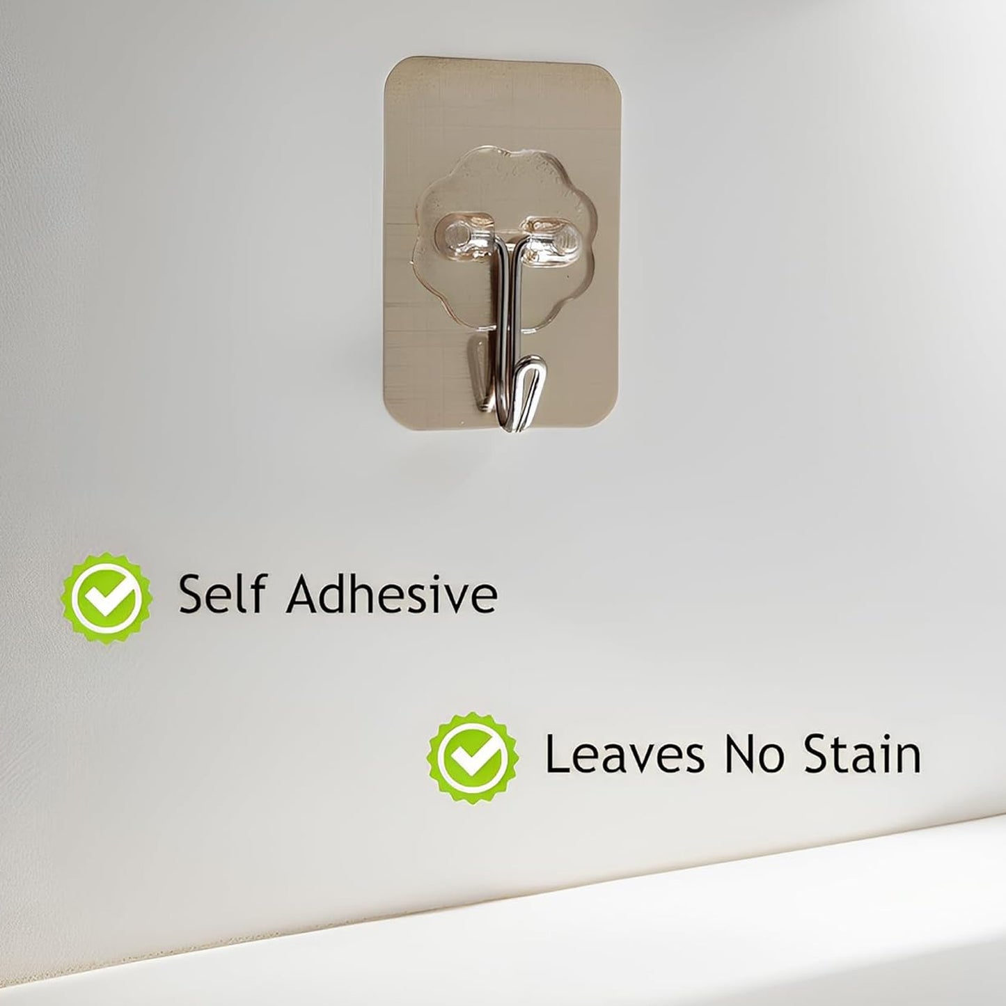 Plastic Adhesive Sticky Waterproof And Oil Proof Wall Hook Pack Of 20 Pcs.