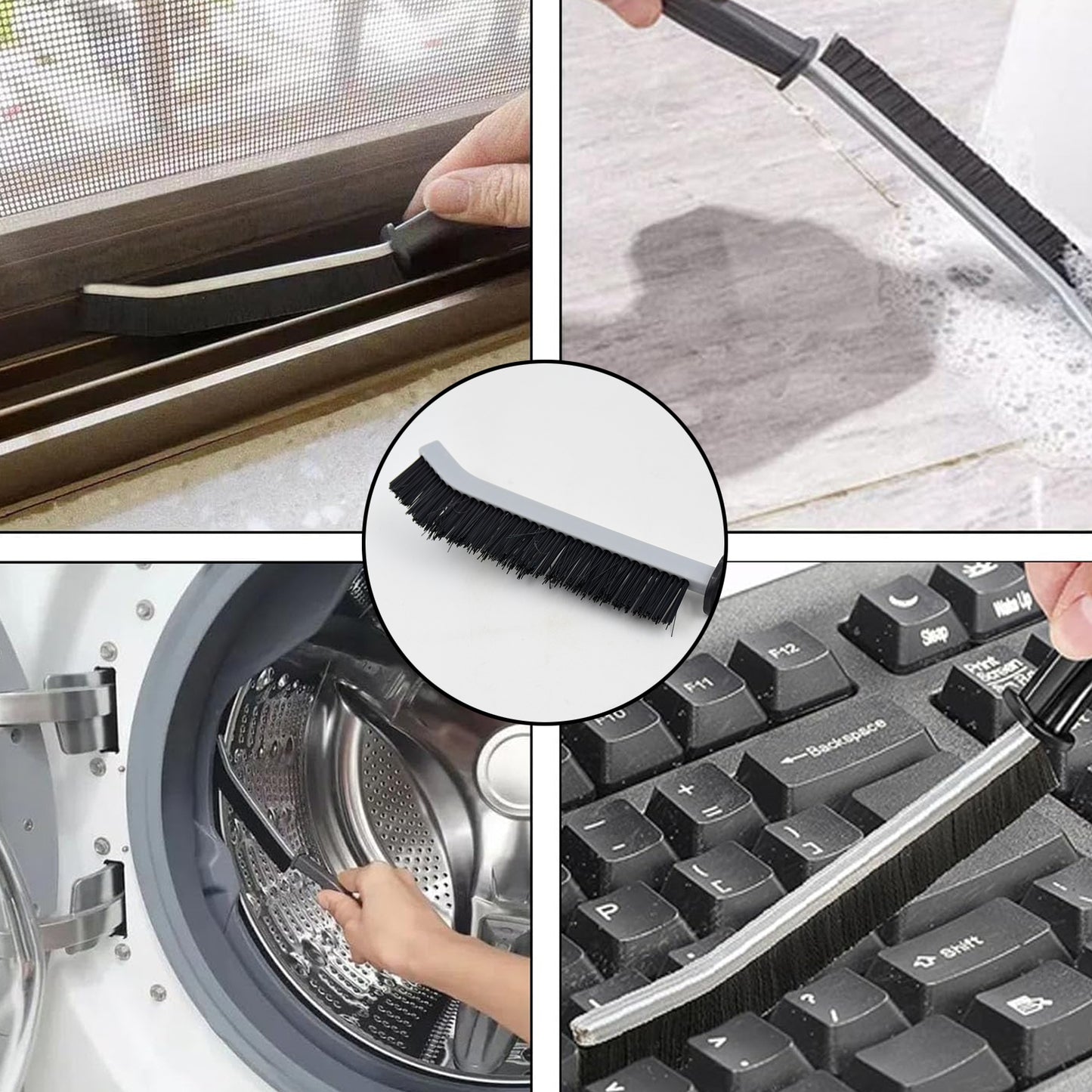 Multifunctional Crevice Cleaning Brush Gap Cleaning Brush (3 Pc  23 Cm)