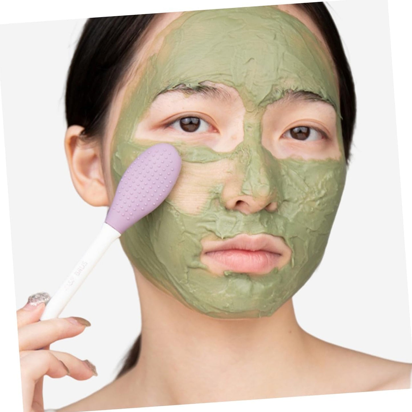 Double-headed Silicone Mask Brush For Face Cleansing and Applying Mud Mask