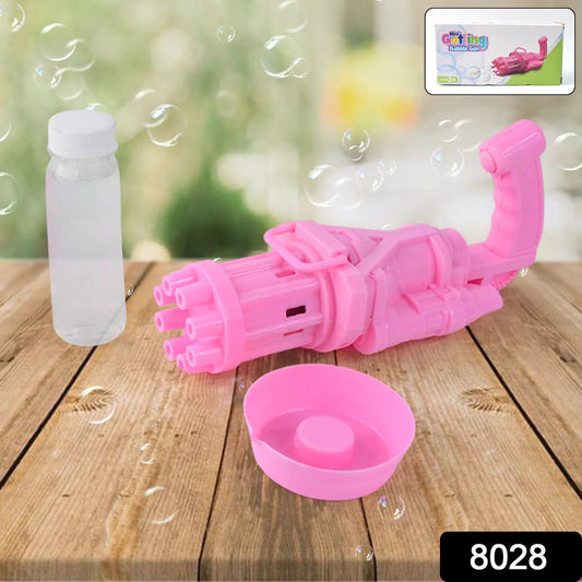 8028  8-hole Battery Operated Bubbles Gun Toys For Boys And Girls