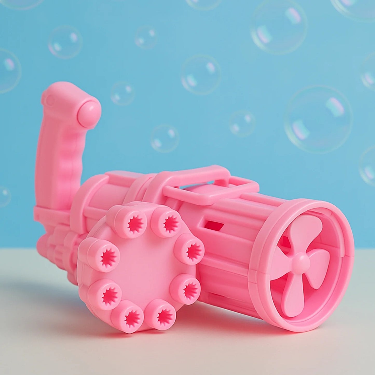8028  8-hole Battery Operated Bubbles Gun Toys For Boys And Girls