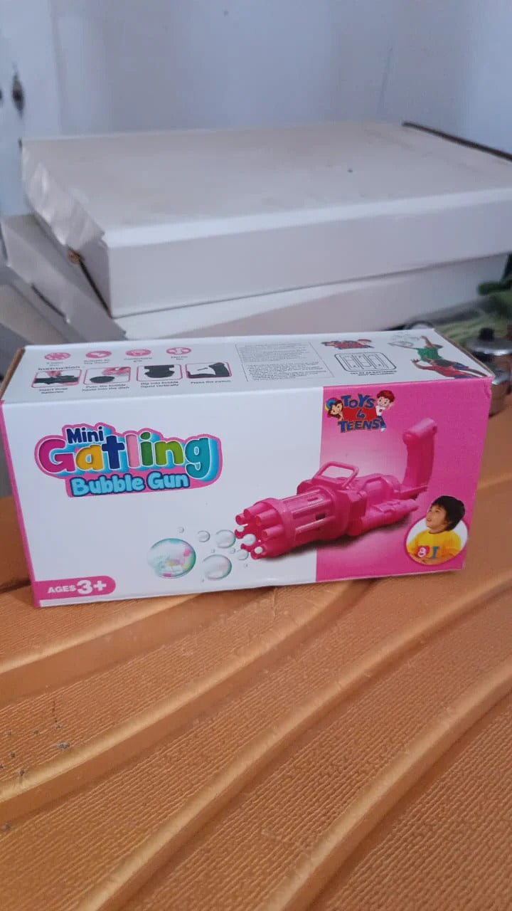 8028  8-hole Battery Operated Bubbles Gun Toys For Boys And Girls