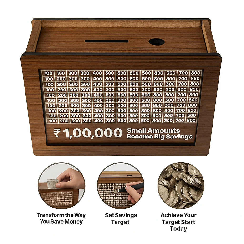 Wooden Money Piggy Bank Money Box