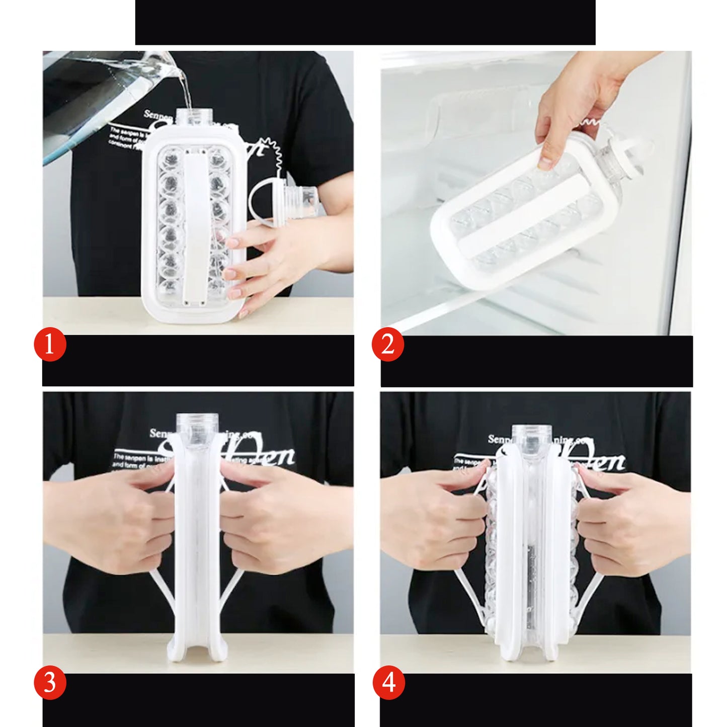 2-in-1 Foldable Ice Tray & Cube Maker Bottle (5359)