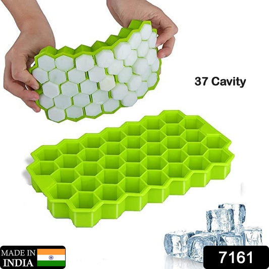 Flexible Silicone Honeycomb Design 37 cavity Ice Cube Molds/Trays (2pc Set)