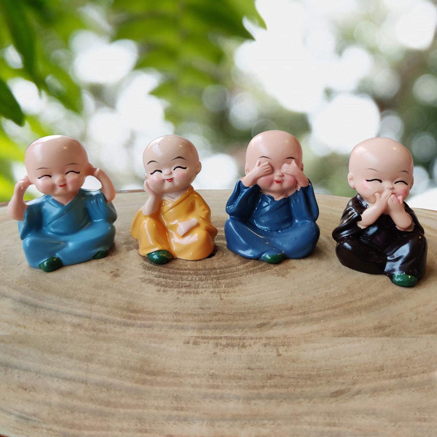 Baby Buddha 4pc Show Piece Used For Home, Car And Office Decorations