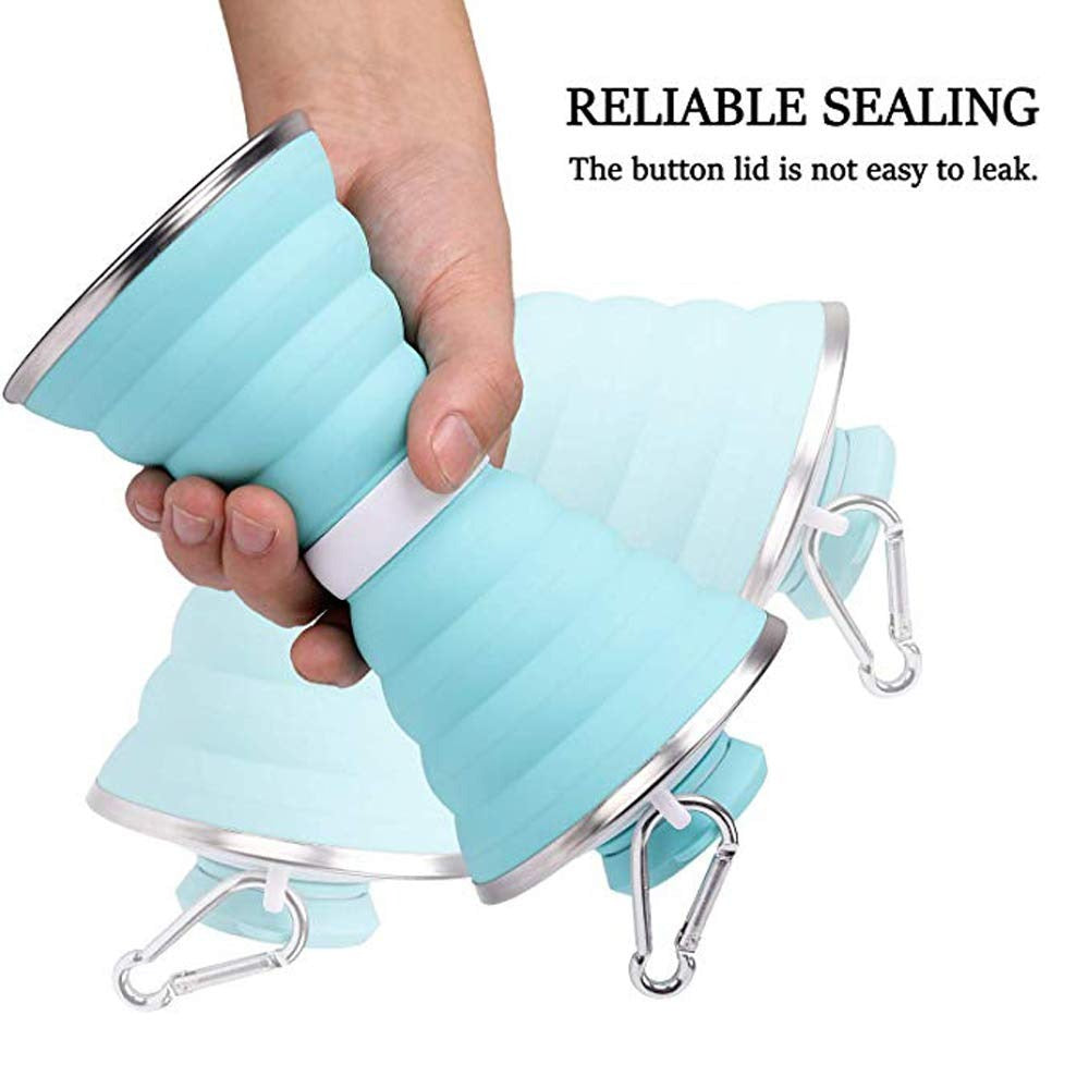 Collapsible Silicone Travel Water Bottle – BPA-Free, Leak-Proof & Lightweight (1385)